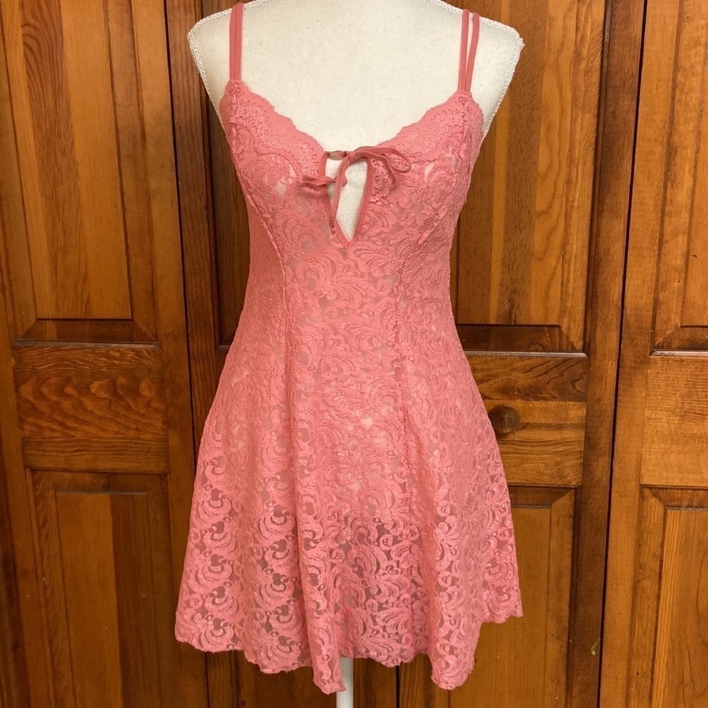 Sophia by Delicates Lacey Nylon Babydoll Camisole Dress Nightwear Small